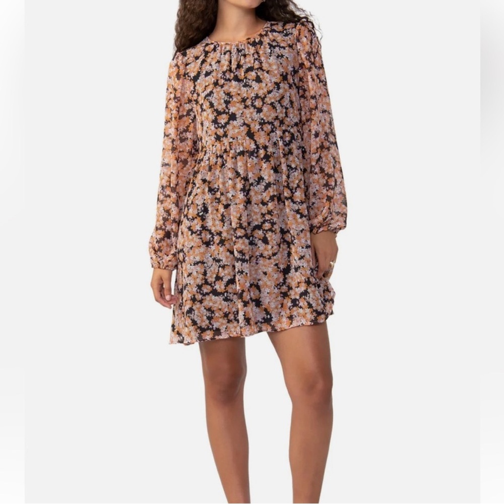 Sanctuary Floral Long-Sleeve Babydoll Dress – XS